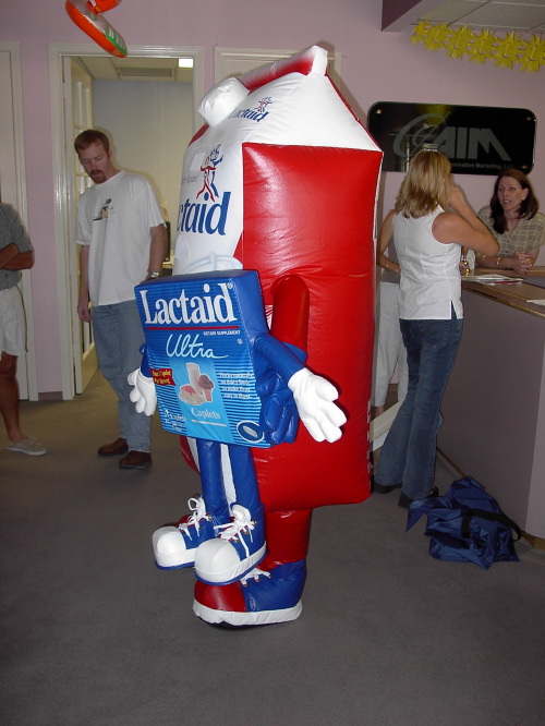 Inflatable Costumes lactaid carton costume